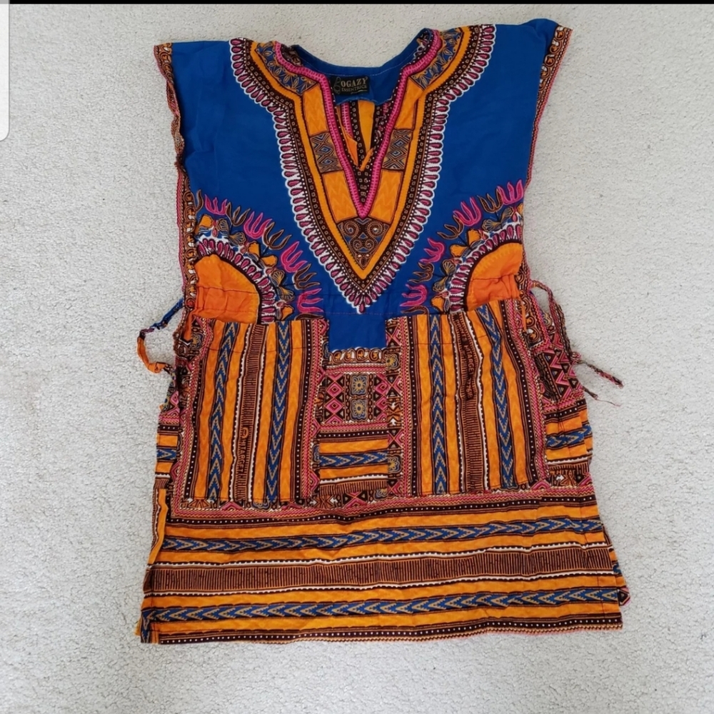 African print long top
